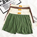 Men's solid color loose ice silk underwear by CJ, breathable and comfortable men's underwear with a relaxed fit.