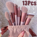Complete 13-Pc Makeup Brush Kit | Synthetic Hair Brushes for Liquid, Cream & Powder