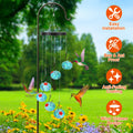 CJ hummingbird feeder with wind chime design, outdoor hanging ant-proof and bee-proof feeder for garden, patio, or balcony decoration.