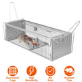 Rat Trap Cage, Humane Dual Door Live Rodent Trap Zinc Plated | Dense Mesh with 2 U-Shaped Trigger Rods for Mice Control