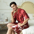 Groomsmen Robe Gift - Mid-Length Printed Kimono for Wedding Party