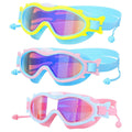 Anti-Fog & UV Protection Kids Swim Goggles - Leak-Proof with Ear Plugs for Boys & Girls (3-16 Years) - whimsywagon