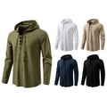 Medieval Style Men's Shirt - Long Sleeve Linen Cotton Top