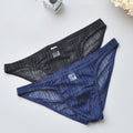 See-through men's underwear by CJ featuring lightweight, mesh fabric with a slim, breathable design.