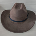 Unisex Western Cowboy Hat - Curved Brim for Men & Women