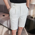 Neapolitan Style Men's Shorts - Slim Fit White with Contrast Trim