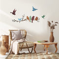 Wall Mounted Bird Decor | Branch Sculpture for Living Room & Entryway