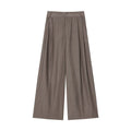 Reversible Pleated Trousers for Women - Two Looks in One, Wide Leg Fit