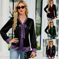 Fashionable, Figure-flattering Faux Two-piece Top - whimsywagon