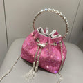 Shiny European and American diamond evening handbag for women with sparkling design, stylish for special occasions.