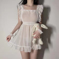Large size sexy erotic lingerie by cj featuring sheer chiffon pajamas with a seductive design for women.