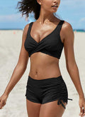 Women’s Bandeau Bikini Set – Removable Strap High-Cut Swimsuit with Cheeky Bottoms | Sexy Two-Piece Bathing Suit for Beach and Pool