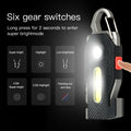 COB keychain flashlight by cj, featuring a compact design and USB rechargeable function for emergency lighting.