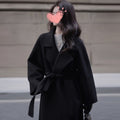 Mid-length Fall Winter Fashion Socialite Below-the-knee Coat