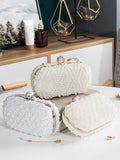 Pearl Dinner Clutch – Elegant Evening Party Handbag for Women - whimsywagon