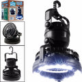 2-in-1 Camping Fan & Light | USB Rechargeable with Hanging Hook