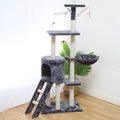 Cat Tree with House | Multi-Level Climber, Scratching Posts & Condo