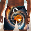 Mens Casual Ocean-print Swim Shorts - whimsywagon