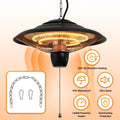 1500W Outdoor Ceiling Heater - IP23 Waterproof, Ultra-Quiet & Overheat Protection | 2 Heat Settings for Patio & Pergola - whimsywagon