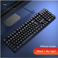 K803 Mechanical-Feel Wired Keyboard by GOIIOG – USB Ergonomic Keyboard with Rainbow Light & Gaming Mouse Options