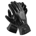 Unisex CJ leather thermal winter gloves with windproof design, ideal for skiing and running in cold weather.