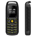 cj Dual SIM feature phone with compact button design, showing the classic mobile phone with physical keypad and dual SIM slots.