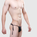 Sports-inspired bulging bag thin strap cotton underwear by CJ, showing the sleek, sexy design with minimal straps and comfortable cotton fabric.