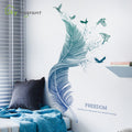 Modern Wall Decal with LED Light | Bedroom Decor, Peel and Stick Wall Art