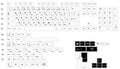 Black & White Japanese Minimalist Keycaps | Sublimation PBT Keycap Set for Mechanical Keyboard