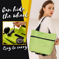 2 in 1 foldable shopping cart with wheels, featuring an Oxford fabric high-capacity bag organizer by cj.