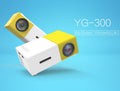 CJ HD 1080P Mini Projector displaying a bright, clear image with compact design, perfect for portable home entertainment.