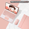 Tablet Bluetooth Keyboard Case with Touchpad & Dual-Mode Bluetooth Mouse | Protective Cover with Keyboard and Mouse Set