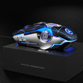 Silent wired gaming mouse by CJ with mechanical switches, suitable for desktop, notebook, and office use.
