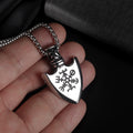 Vintage Shield Pendant for Men - Stainless Steel Necklace, Retro Amulet Design