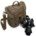 Casual Canvas SLR Camera Bag | Durable Portable Photography Shoulder Bag for DSLR & Mirrorless Cameras