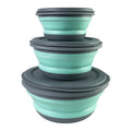 CJ folding pet bowl for travel, featuring a compact design and hanging feature, perfect for on-the-go pet hydration and feeding.