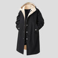 Mid-Length Trench Coat - Casual Solid Color in Plus Sizes