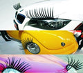 Car Headlight Eyelashes | 2-Pack Universal Fake Eyelash Stickers for Cute Car Mods