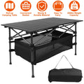 Camping Table, Portable Lightweight Aluminum Roll-Up Picnic Table | With Carry Bag for Outdoor Beach Backyard BBQ