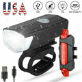 USB Rechargeable LED Bicycle Headlight – Front & Rear Rainproof Bike Light | Bright Cycling Lamp with USB Charging