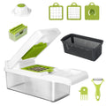 Vegetable Chopper, 12-in-1 Food Slicer and Dicer with Container | Kitchen Gadget for Onion Potato Salad Prep