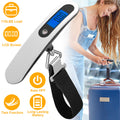 Digital Luggage Scale - 110 lb / 50 kg Capacity with Backlit LCD | Portable Hanging Scale for Travel & Home Use