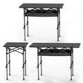 Adjustable Height Folding Camping Table - Portable, Roll-Up Design for Picnic, Beach & BBQ, 55LBS Load - whimsywagon