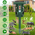 Solar Ultrasonic Animal Repeller - Pest Chaser with Motion Sensor, Sound & Flashing Lights - whimsywagon