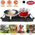Dual Burner Portable Hot Plate - 2000W Electric Stove for Countertop & RV Use - whimsywagon