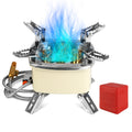 13000W 5-Burner Camping Stove - Windproof with Stepless Flame Control & Piezo Ignition - whimsywagon