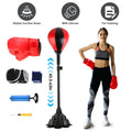 Free Standing Punching Bag with Stand - 43-63in Height Adjustable with Gloves & Base - whimsywagon