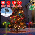 Solar Candy Cane Stake Lights - IP55 Waterproof Outdoor Christmas Pathway Decor - whimsywagon