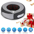 cj 2-in-1 heated neck massager pillow with shiatsu nodes, memory foam, 3 speed levels, and travel-friendly design for shoulder pain relief