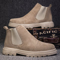 Men’s Slip-On Retro Gao Banglun Boots – Vintage High-Top Casual Leather Ankle Boots